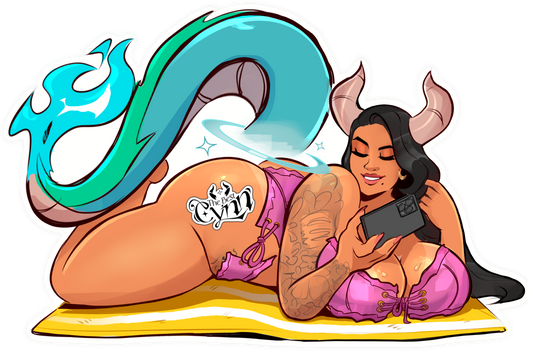 Sunbathing Dragon Queen Cynn (Covered)